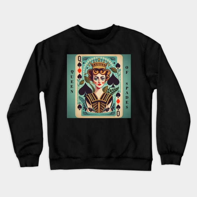 Queen of Spades Crewneck Sweatshirt by JimDeFazioPhotography